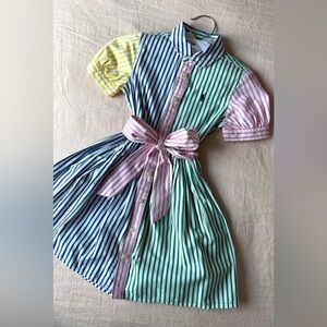 Polo by Ralph Lauren Multicolor Striped Kids Dress